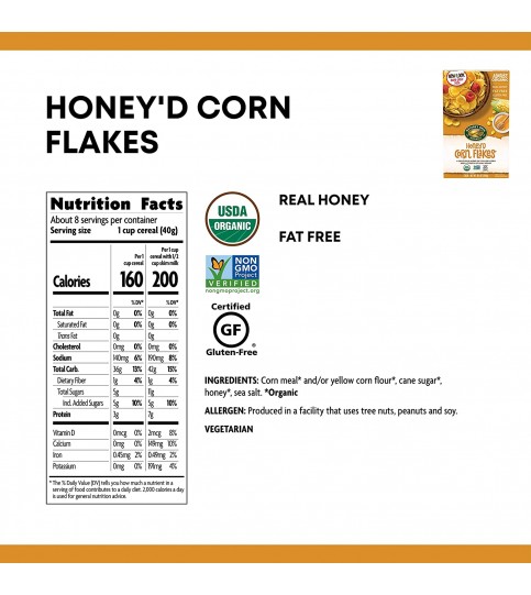 Nature's Path Honey'd Corn Flake Cereal (12x10.6 Oz) Nature's Path Honey'd Corn Flake Cereal (12x10.6 Oz)