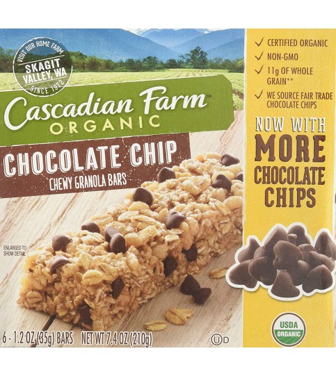 Cascadian Farms Chocolate Chip Granola Bar (12x7.4 Oz) Cascadian Farms Chocolate Chip Granola Bar (12x7.4 Oz)