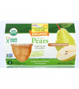 Field Day Organic Diced Pear Cups (6x4PK )