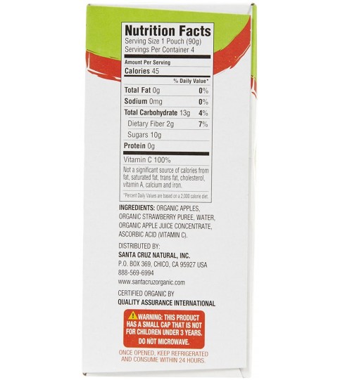 Santa Cruz Organic Apple Strawberry Sauce (6X4 Ct) Santa Cruz Organic Apple Strawberry Sauce (6X4 Ct)