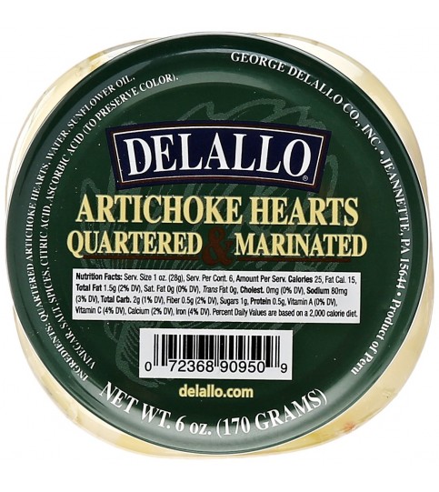 De Lallo Marinated Artichoke Hearts (12x6 Oz) De Lallo Marinated Artichoke Hearts (12x6 Oz)