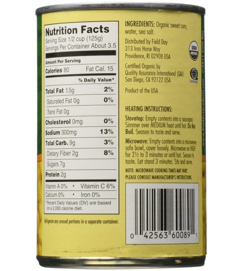 Field Day Whole Kernel Corn (12x15.25 Oz) Field Day Whole Kernel Corn (12x15.25 Oz)