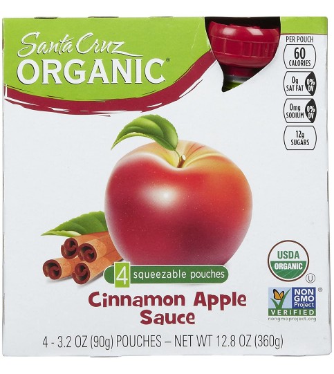 Santa Cruz Organic Apple Sauce Cinnamon (6X4 Ct) Santa Cruz Organic Apple Sauce Cinnamon (6X4 Ct)