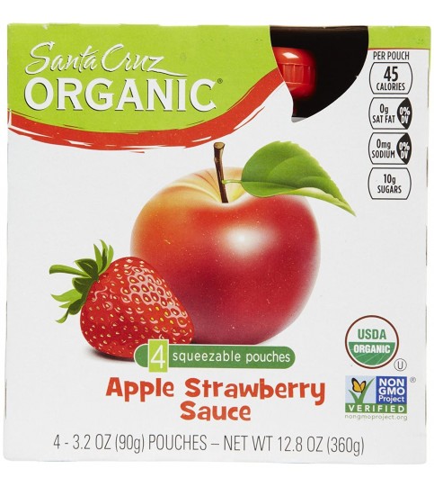 Santa Cruz Organic Apple Strawberry Sauce (6X4 Ct) Santa Cruz Organic Apple Strawberry Sauce (6X4 Ct)