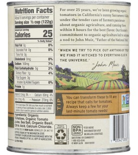 Muir Glen Whole Pls Tomato With Basil (12x28 Oz)