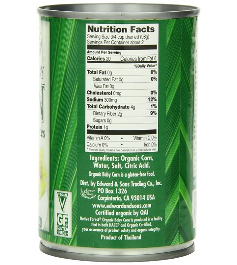 Native Forest Cut Baby Corn (6x14 Oz) Native Forest Cut Baby Corn (6x14 Oz)