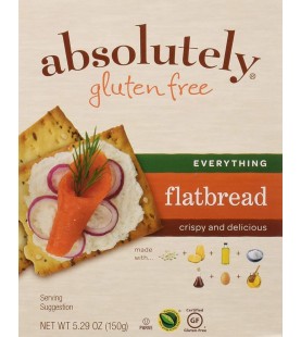 ABSOLUTELY GLUTEN FREE FLATBREAD GF EVERYTHING, 5.29 Ounce, Pack of 12