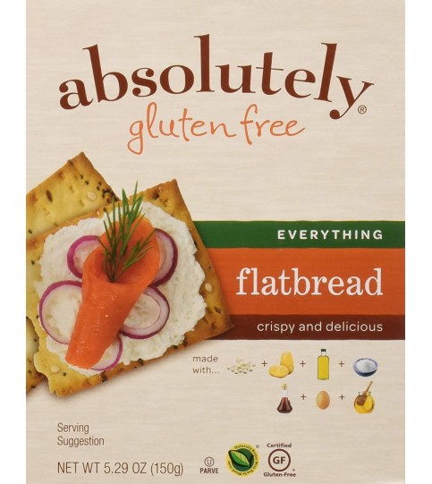 ABSOLUTELY GLUTEN FREE FLATBREAD GF EVERYTHING, 5.29 Ounce, Pack of 12