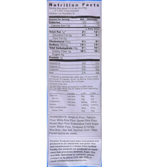 Pamela's Amazing Bread Mix Gluten Free (6x19 Oz) Pamela's Amazing Bread Mix Gluten Free (6x19 Oz)